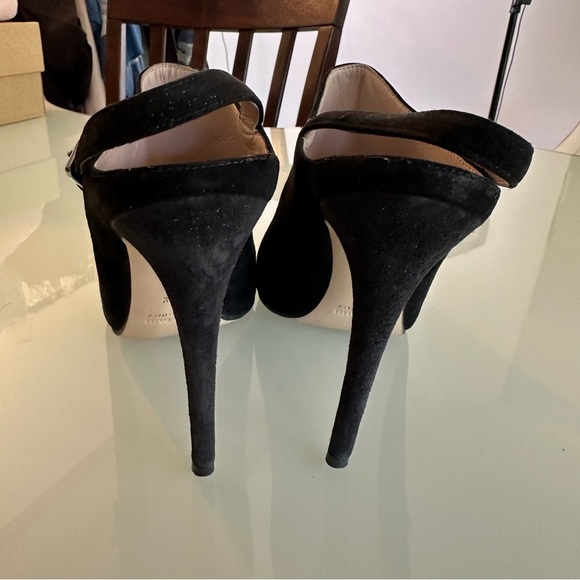 Miu Miu Black Slingback Ankle Bootie Mules Pointed Toe Size 36.5 - Picture 8 of 11